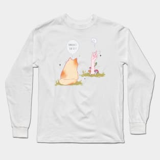 Cat and hand Long Sleeve T-Shirt